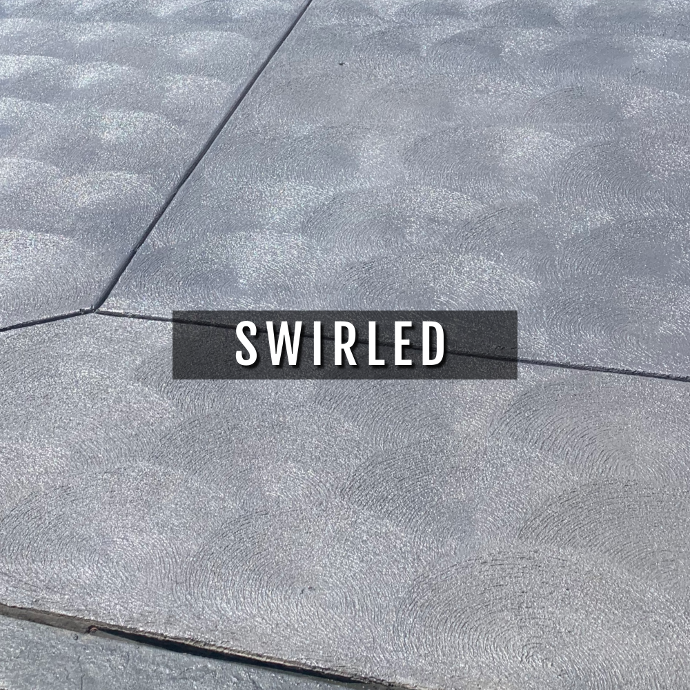 Stained Swirled Finish Concrete Projects